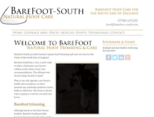 Tablet Screenshot of barefoot-south.com